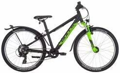 Bulls Tokee Street-24 2022 7-Gang Kettenschaltung -Pédale Vif Verkäufe Bulls Tokee Street 24 Zoll 7 Gang Kettenschaltung Jungen black matt green schwarz gruen 633 17732