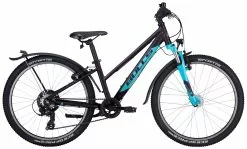 Bulls Tokee Street-24 2022 7-Gang Kettenschaltung -Pédale Vif Verkäufe Bulls Tokee Street 24 Zoll 7 Gang Kettenschaltung Maedchen Trapez dark purple matt dunkel lila violett hellblau 633 18232