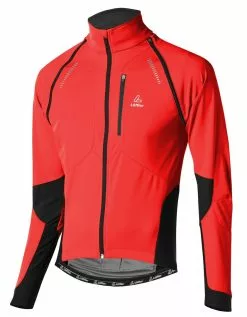 Loeffler Löffler San Remo Windstopper Softshell Light Zip-Off 15922 -Pédale Vif Verkäufe Loeffer Herren Bike Zip off Jacke San Remo Windstopper Soft Shell Light rot schwarz 15922 599