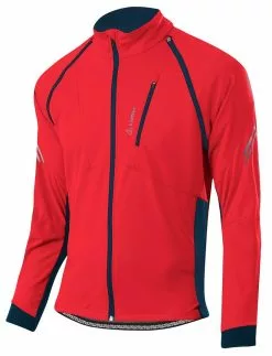 Loeffler Löffler San Remo-2 Windstopper Softshell Light Zip-Off 24573 -Pédale Vif Verkäufe Loeffler Herren BIKE ZIP OFF JACKET SAN REMO 2 Windstopper light red deep water 24573 554 2022 2023