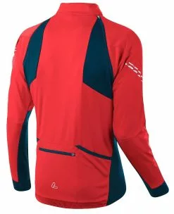 Loeffler Löffler San Remo-2 Windstopper Softshell Light Zip-Off 24573 -Pédale Vif Verkäufe Loeffler Herren BIKE ZIP OFF JACKET SAN REMO 2 Windstopper light red deep water 24573 554 2022 2023a