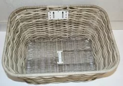 Pegasus Tourina Vorderrad-Korb Geflochten-breit Grau -Pédale Vif Verkäufe Pegasus Korb Tourina 2017 grau 050 21408 oben