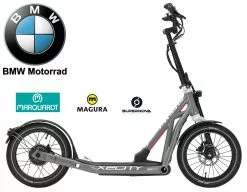 BMW X2City E-Scooter -Pédale Vif Verkäufe Scooter E Roller BMW X2City Pedelec moonwalk grey glossy KW074 DBM599